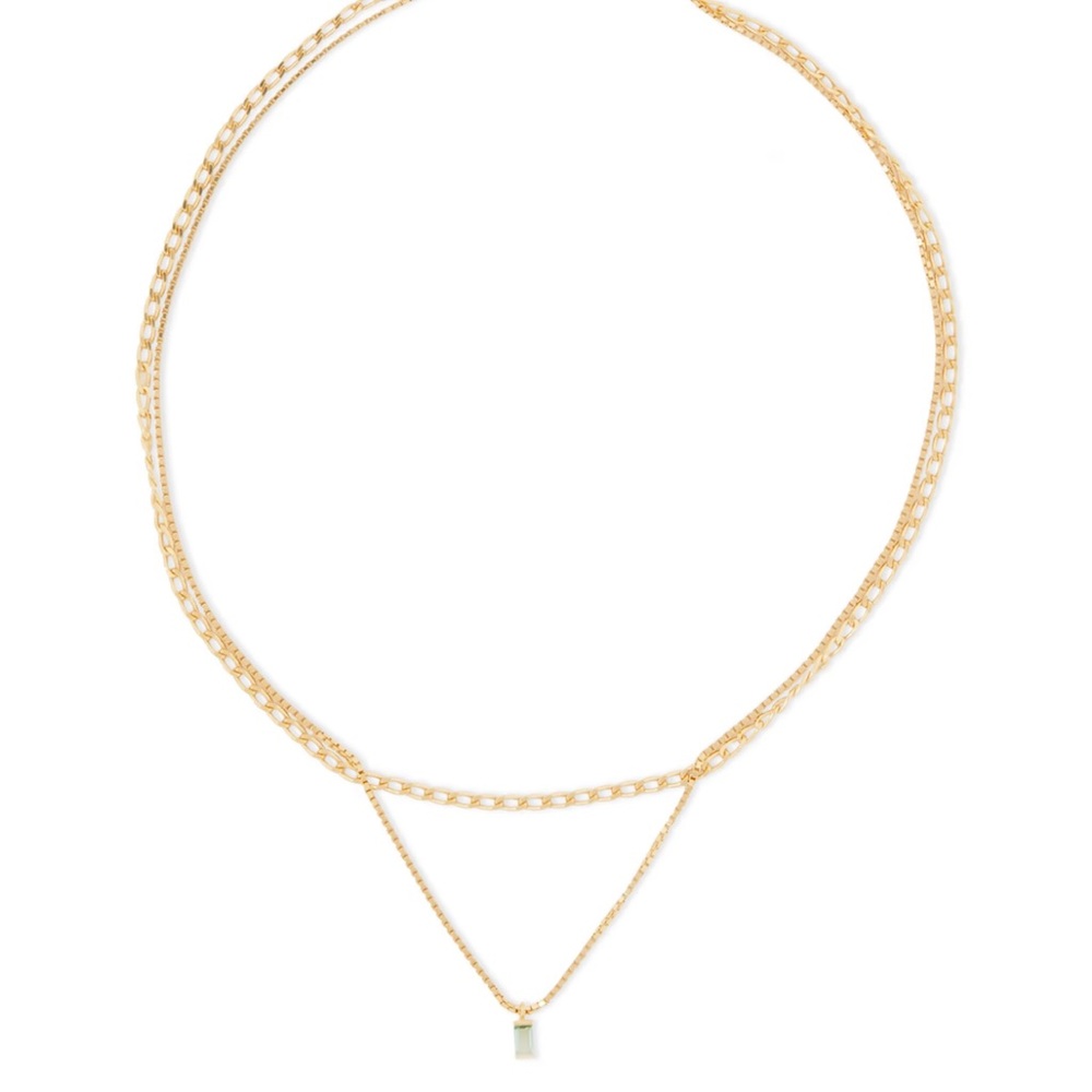 CORNELIA WEBB 24-karat gold-plated quartz necklace